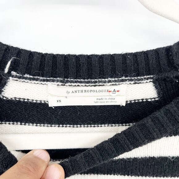 By Anthropologie Womens Fall Rebekah Cozy Knit Striped Tunic Sweater Size XS - Picture 3 of 8